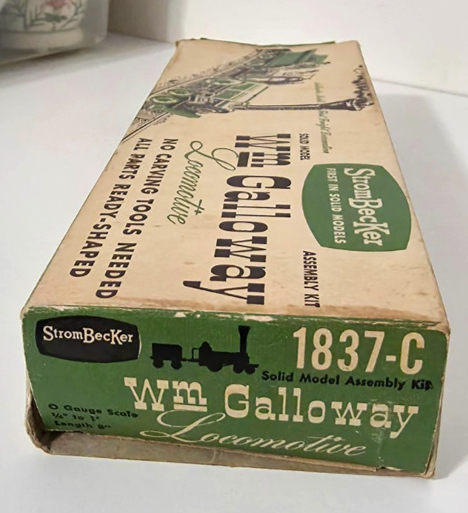 Vintage Strombecker Wm Galloway Locomotive Assembly Kit 1837-C Complete