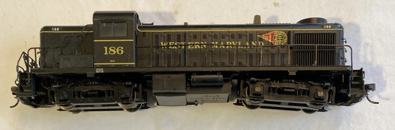 HO Atlas Classic 8481 Western Maryland 186 Alco RS-3 Diesel Locomotive WM (No #)