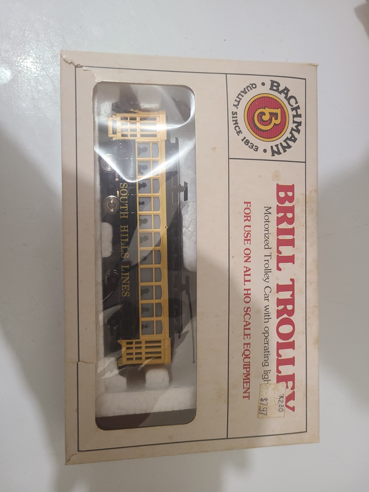 Bachmann HO Scale Brill Trolley 1315 South Hills Lines