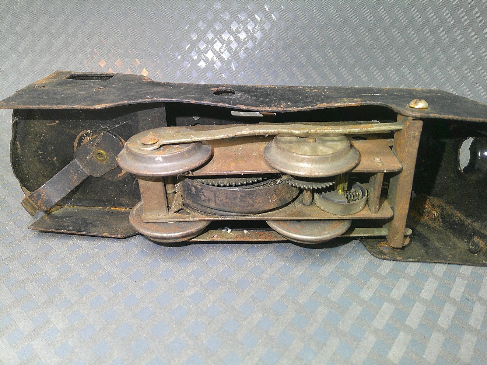 Vintage 1940s Pressed Steel Marx Steam Engine Locomotive Train Metal Black USA