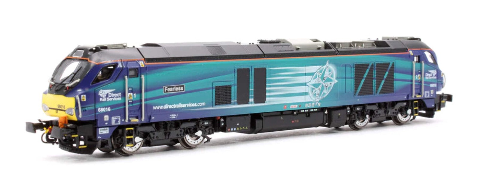 Dapol 2D-022-012D N Gauge Class 68 016 ‘Fearless’ DRS Compass (DCC Fitted)
