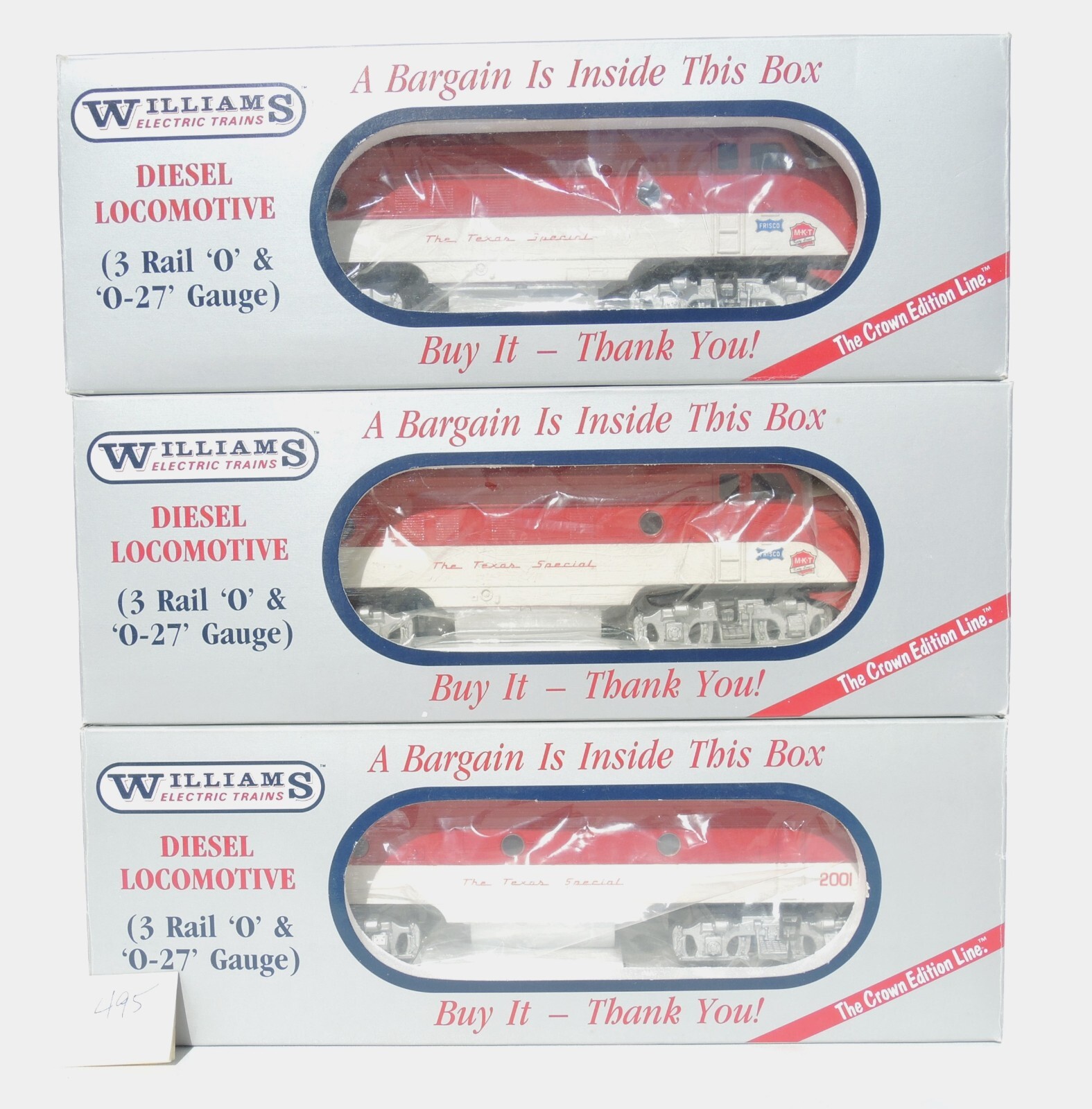 Gorgeous set of 3 Williams O gauge Texas Special locomotives MINT- LOOK!!