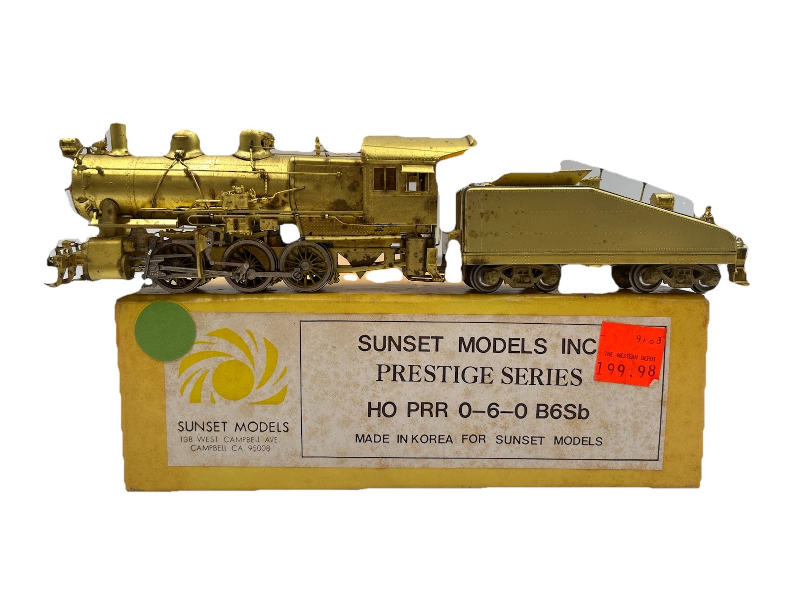 Sunset Models Prestige Series HO PRR 0-6-0 B6Sb Pennsylvania Unpainted Brass