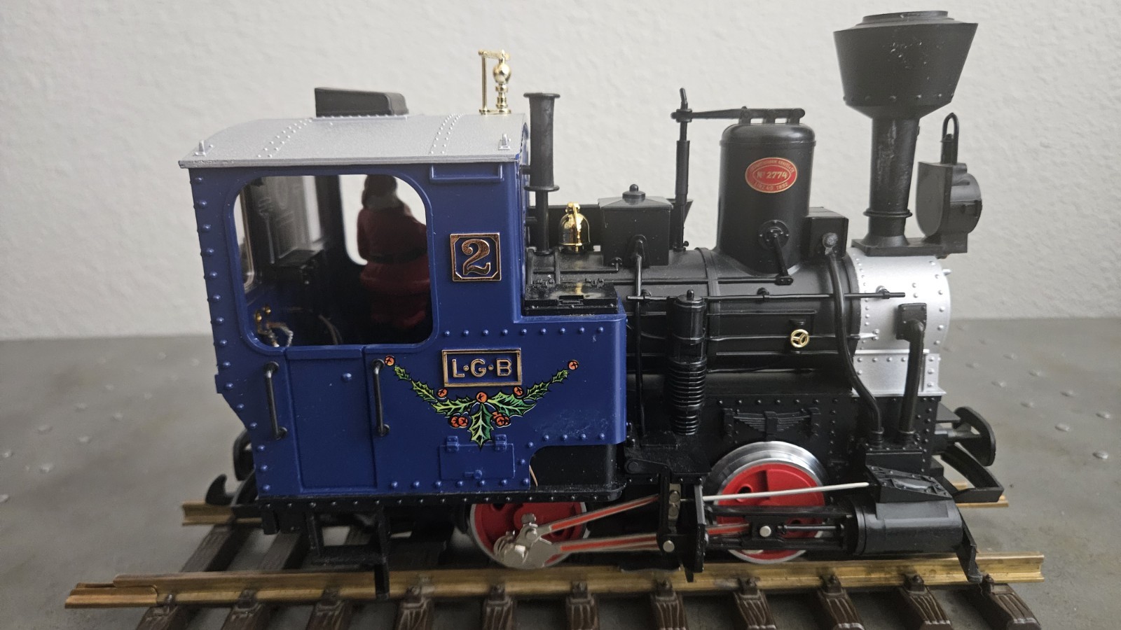 LGB LEHMANN 24201 CHRISTMAS SANTA CLAUS BLUE 0-4-0 STEAM ENGINE EXTREMELY RARE