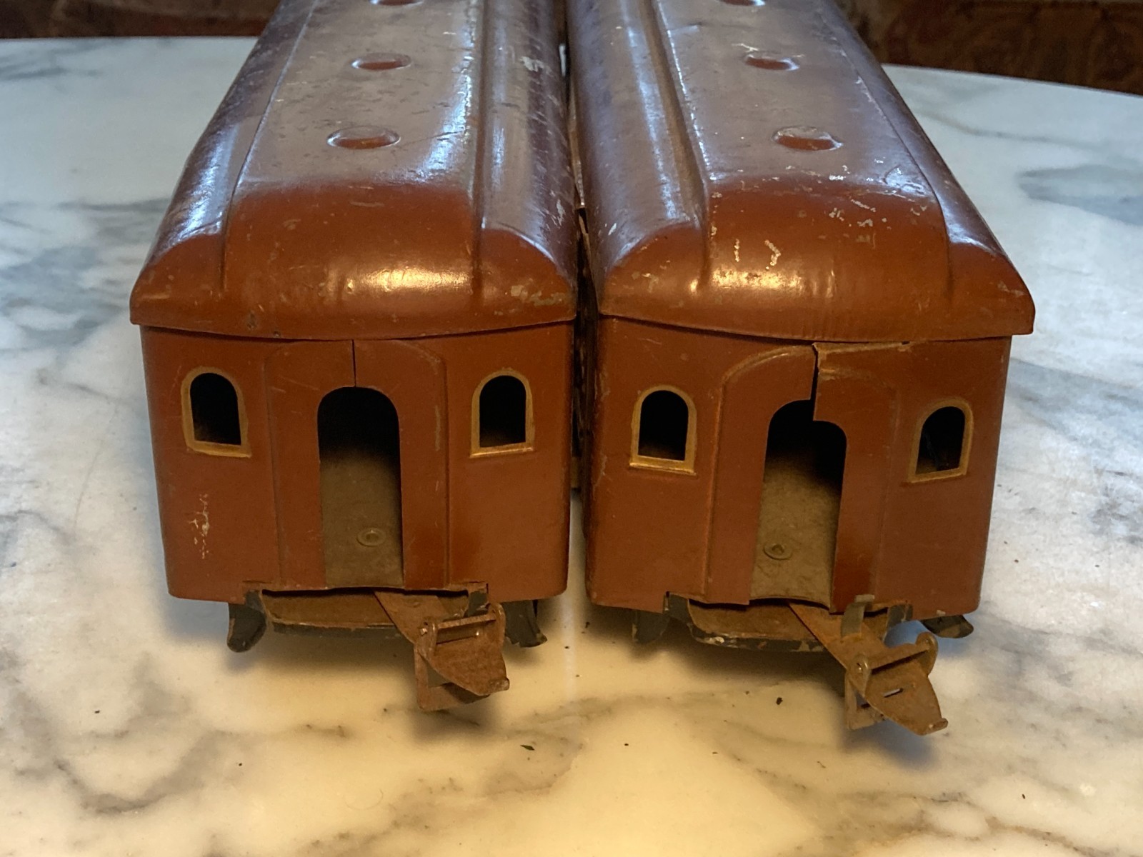 1920s Prewar 3236R the Ives Railway Lines Train Engine with Train Cars