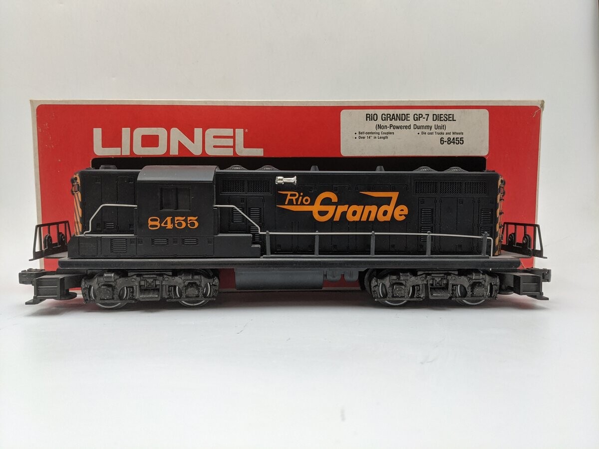 Lionel 6-8455 O Gauge Rio Grande GP-7 Dummy Diesel Locomotive #8455/Box
