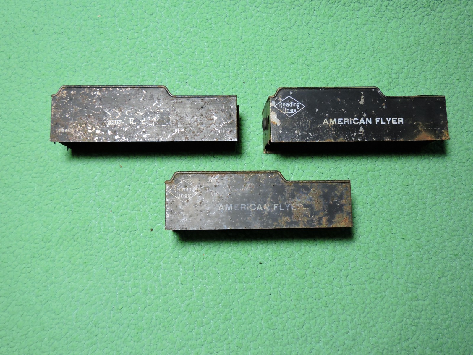 3) AMERICAN FLYER Tin Tender Body Shells for Restoration