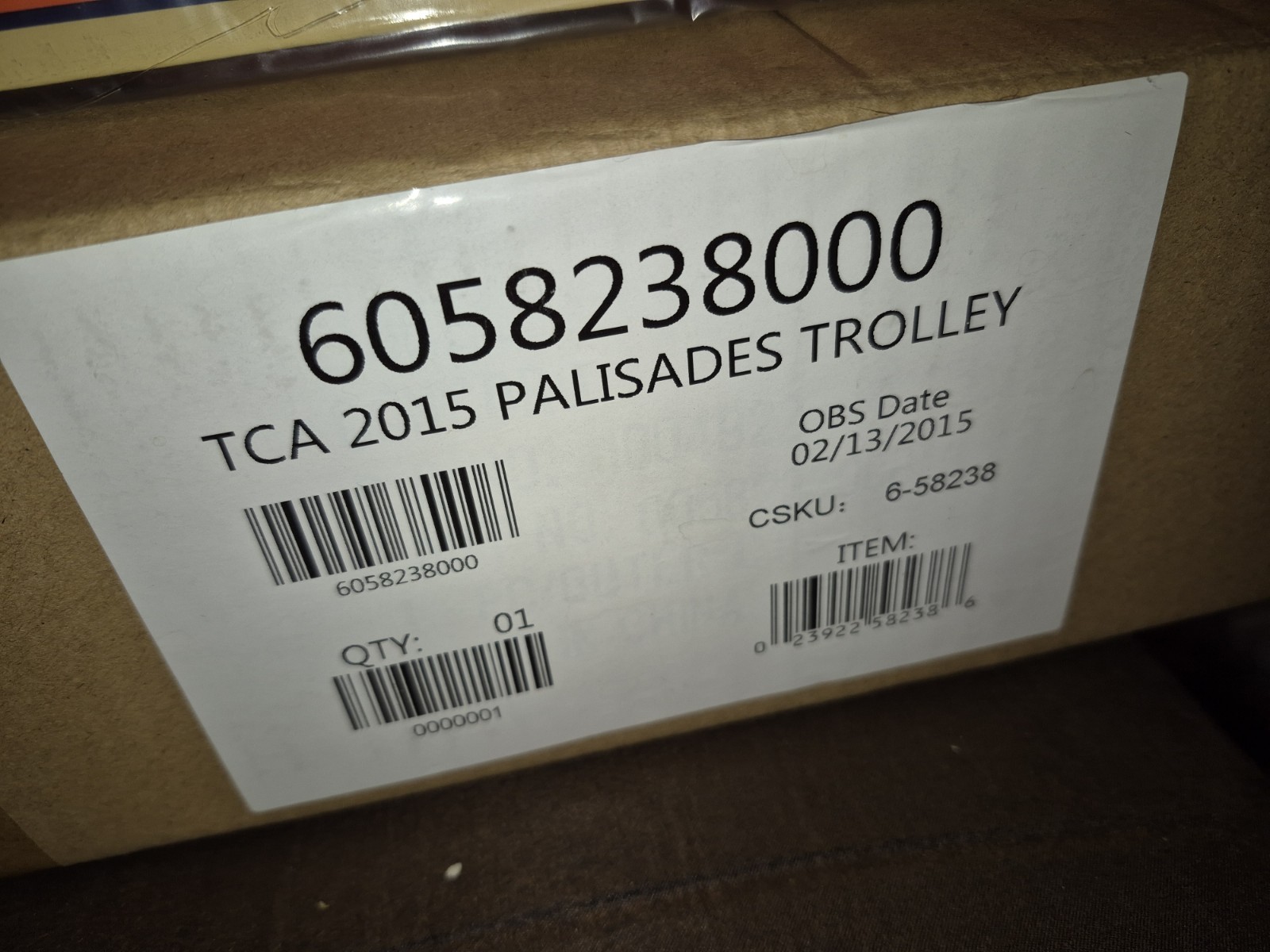LIONEL 6-58238 TCA PALISADES BERGEN COUNTY TROLLEY CAR O GAUGE TRAIN MOTORIZED
