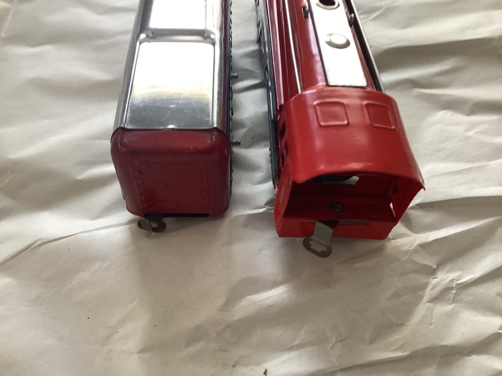 Postwar Red & Chrome Hafner Steam Engine & Tender from 1940s -1950s