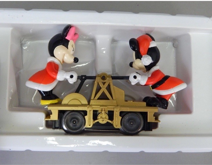 MIB Lionel 6-18433 Mickey Minnie Mouse Disney Christmas Handcar O Gauge Train