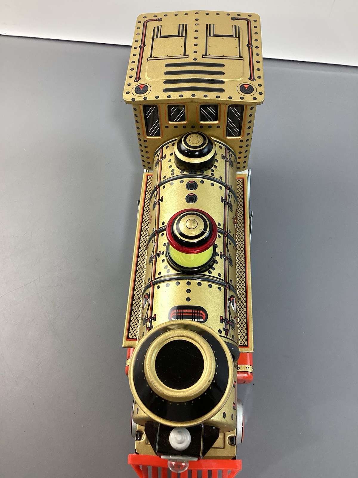 Vintage 1960s Modern Toys Santa Fe Locomotive Tin Train, Not Working, Japan