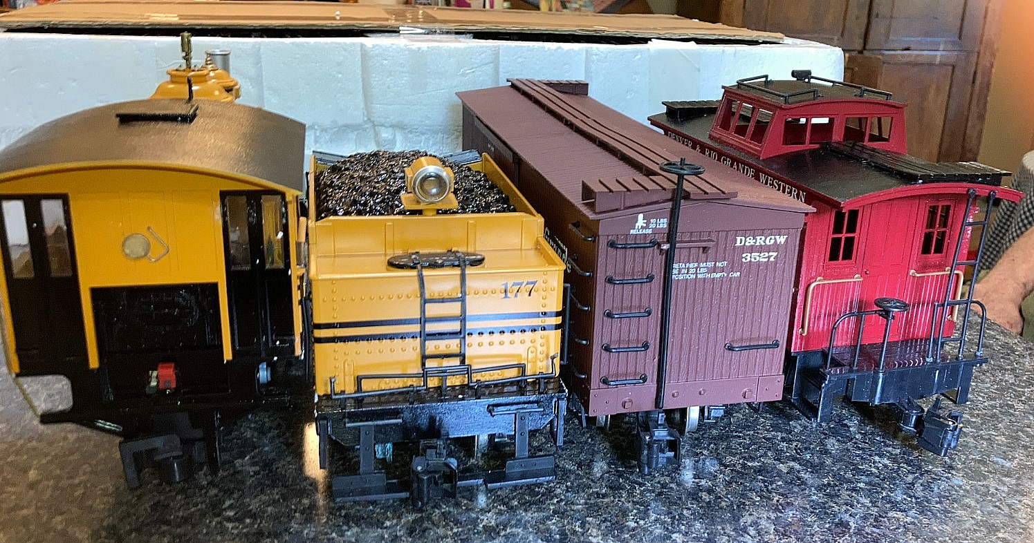 Bachmann “G” Gauge Silverton Flyer Steam Locomotive Freight Set #20141 Runs OB