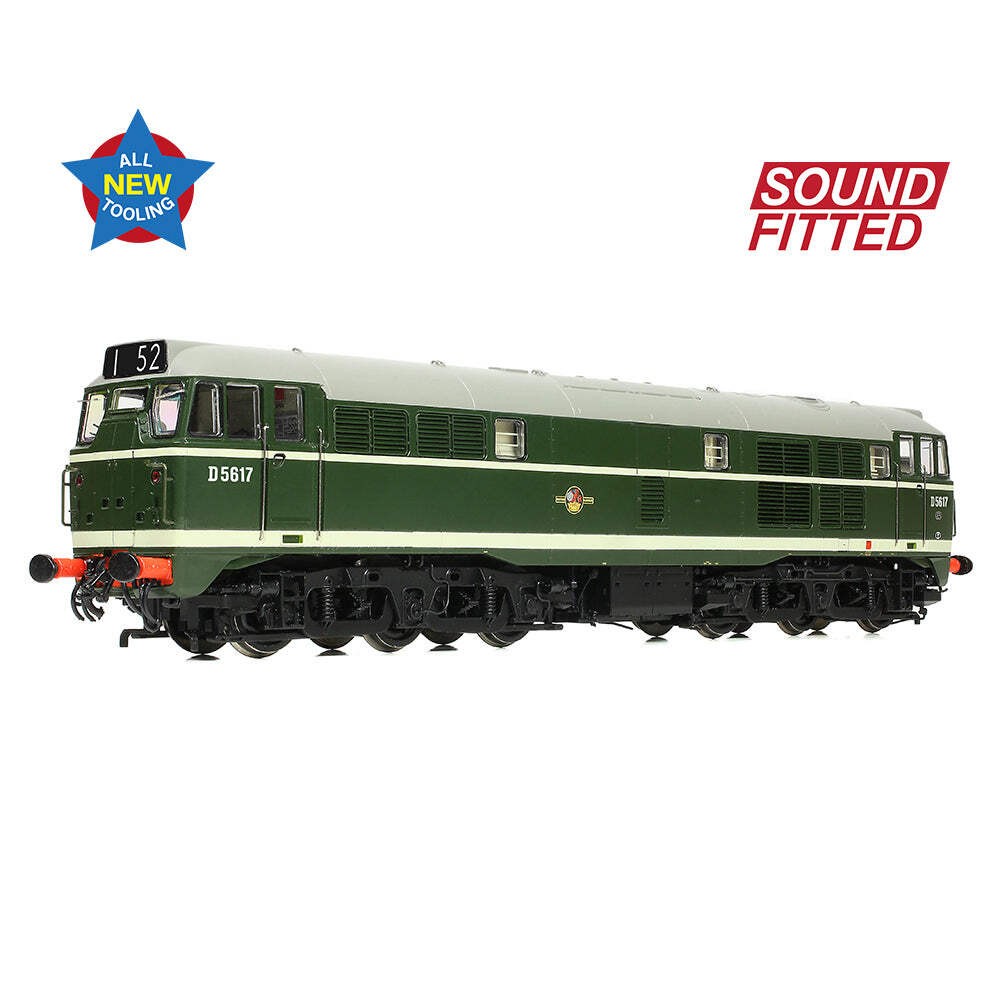 Bachmann 35-801ASF OO Gauge Class 30 D5617 BR Green (Late Crest) DCC SOUND
