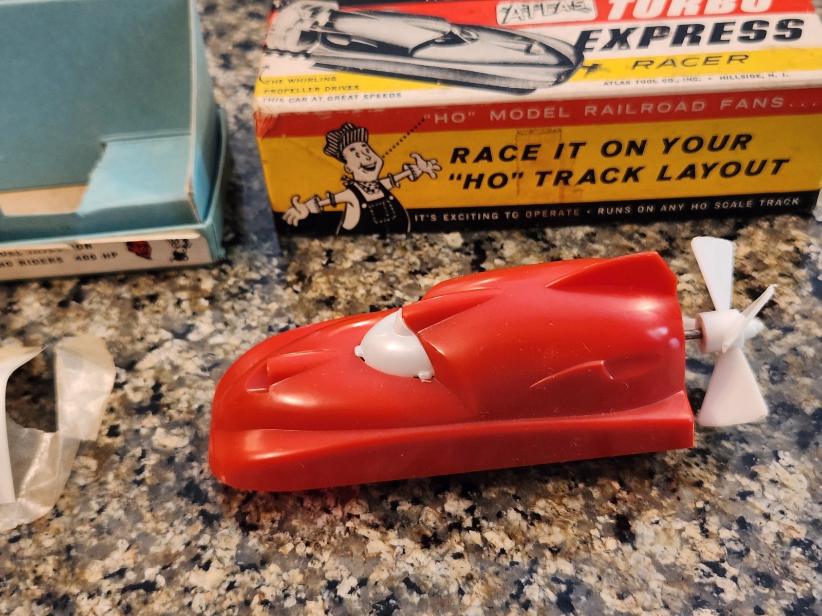 Vintage Rare HO 1957 Atlas Athearn Turbo Express Rails Racer w/ original Box