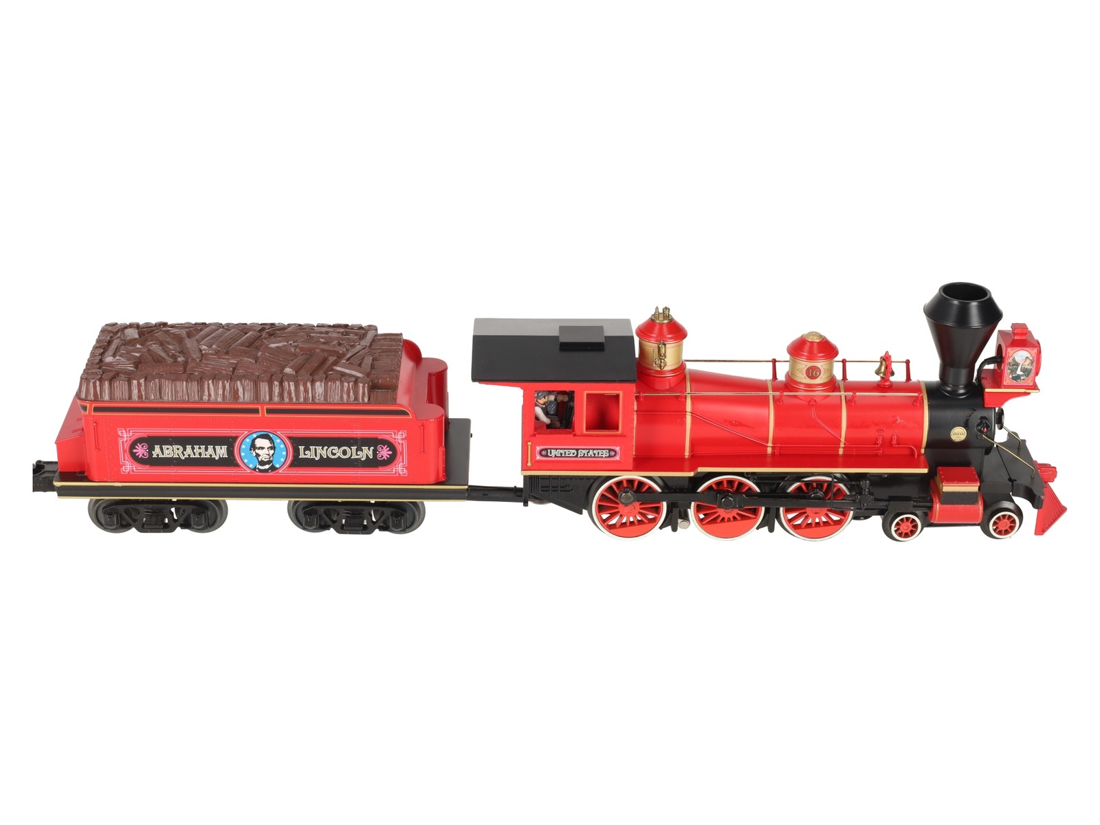 MTH 30-1591-1 O Abraham Lincoln 4-6-0 Ten Wheeler Steam Loco & Tender #16 w/PS3