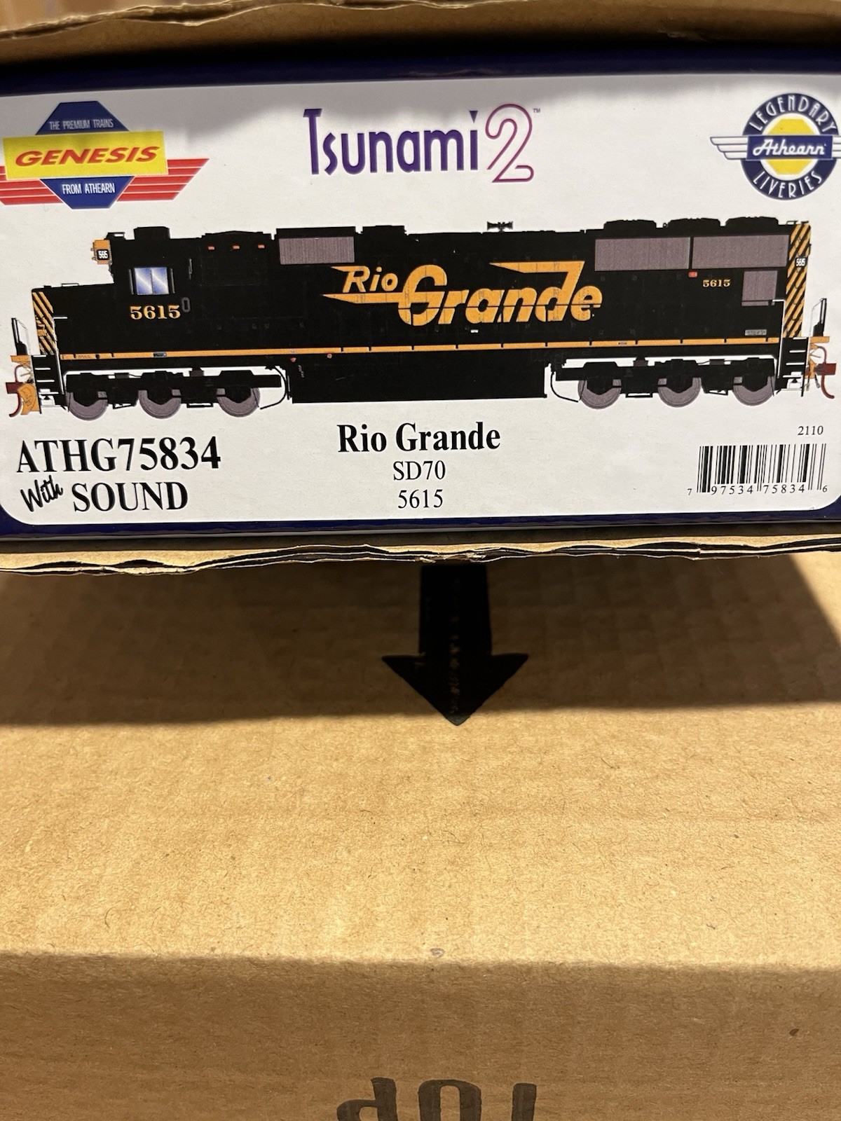 Athearn Genesis HO Scale SD70 Rio Grande Road# 5615 With Tsunami 2 Sound & DCC