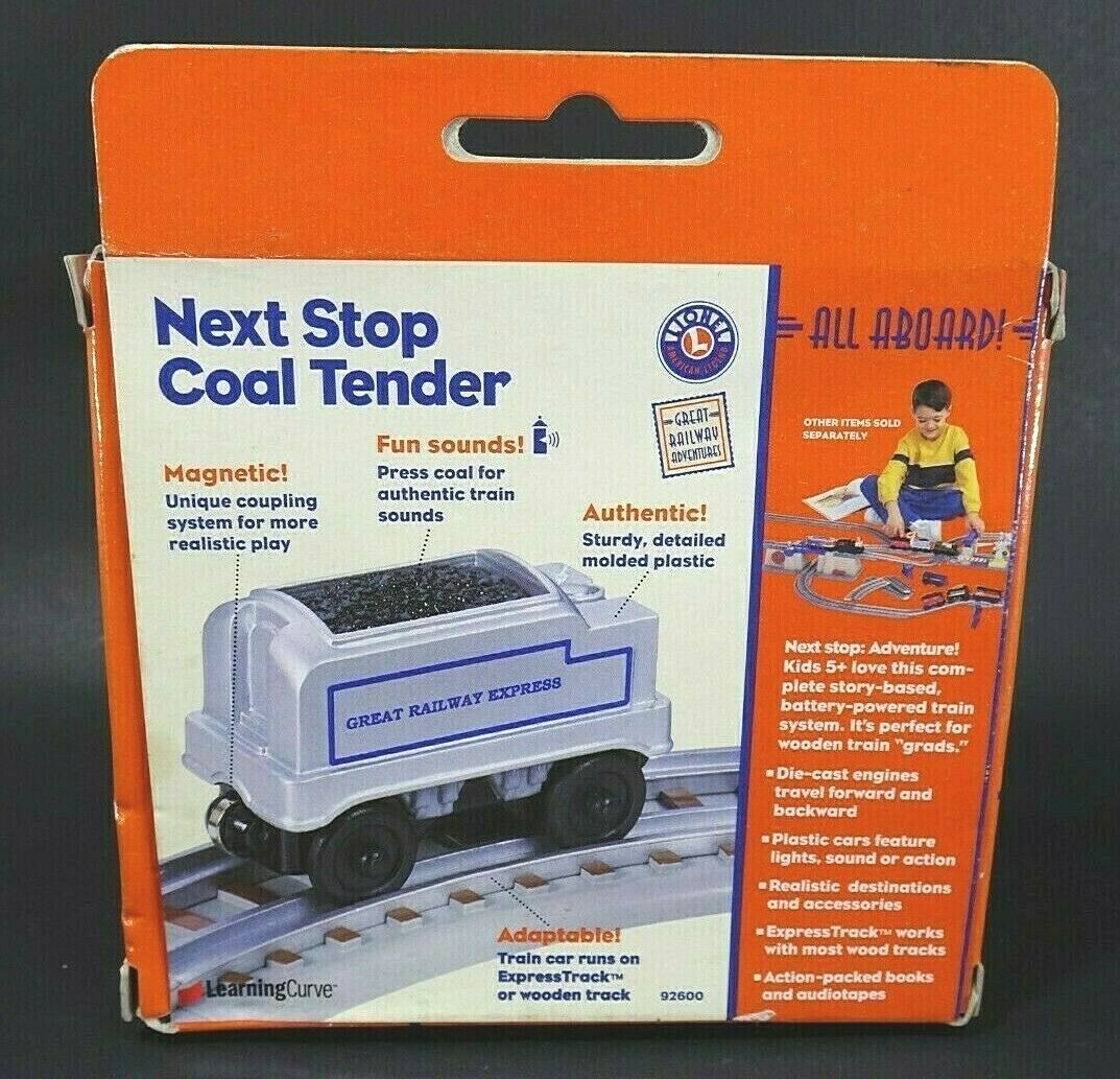 Lionel Train Collectable Railroad Learning Curve 92600 Next Stop Coal Tender Car