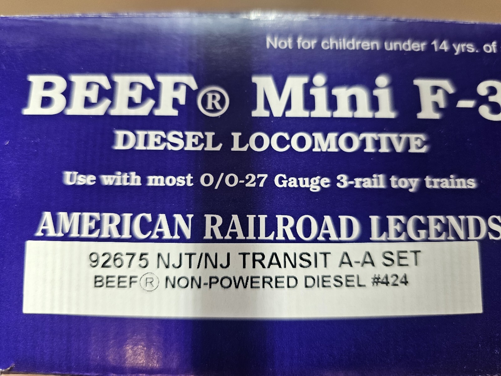 RMT 92675 O New Jersey Transit Mini F-3 AA Locomotive Set #423/424