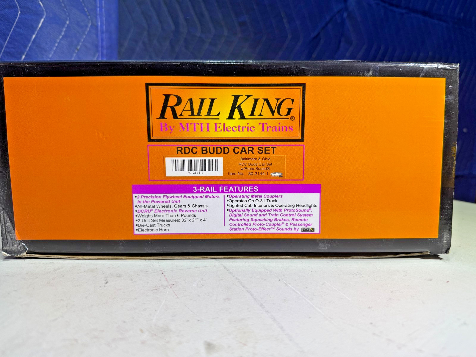 MTH RailKing Baltimore & Ohio RDC Budd Car set, 30-2144-1, W/Proto sound