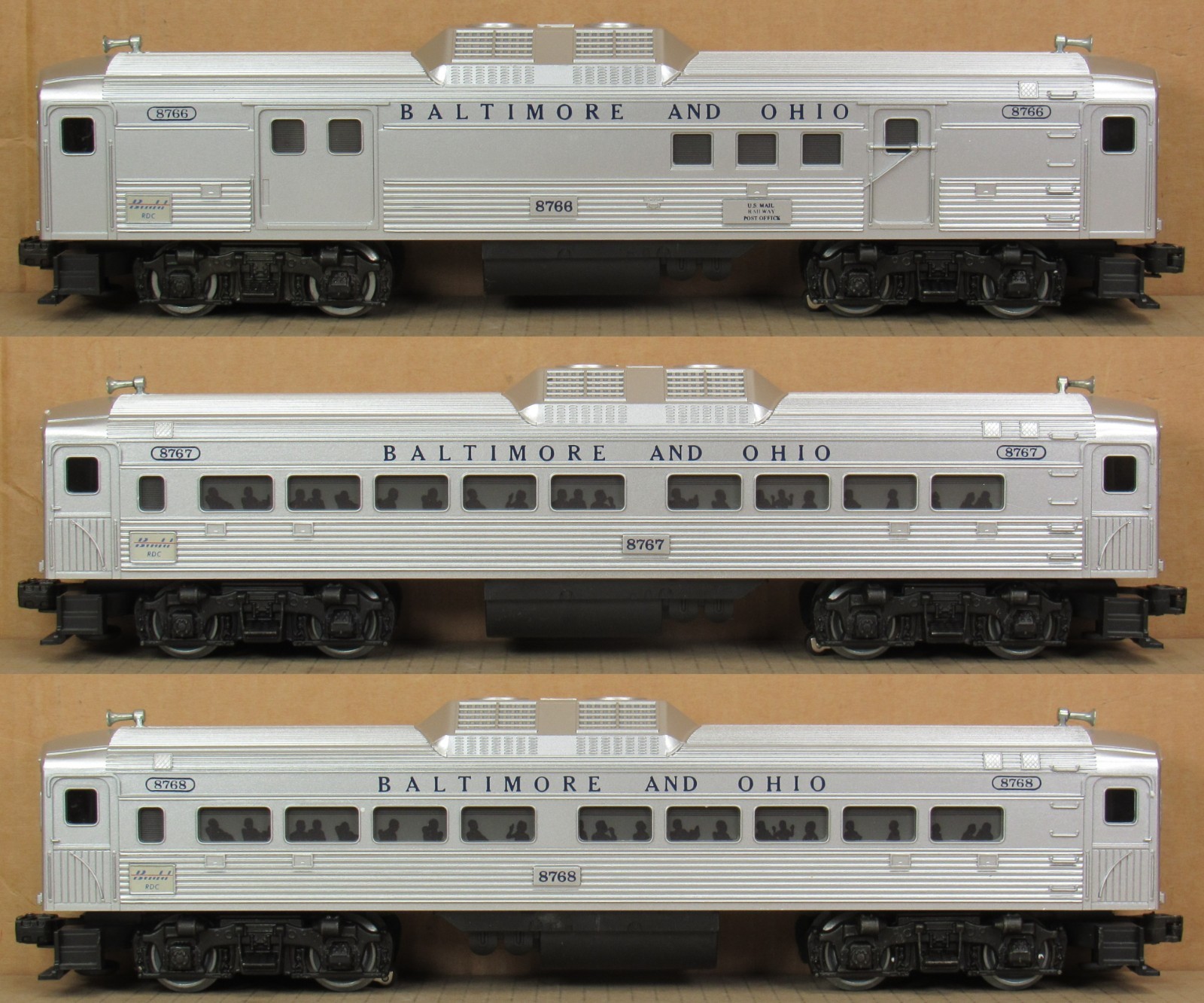 Lionel 1766 B&O RDC Budd Car Set O-Gauge NOS *