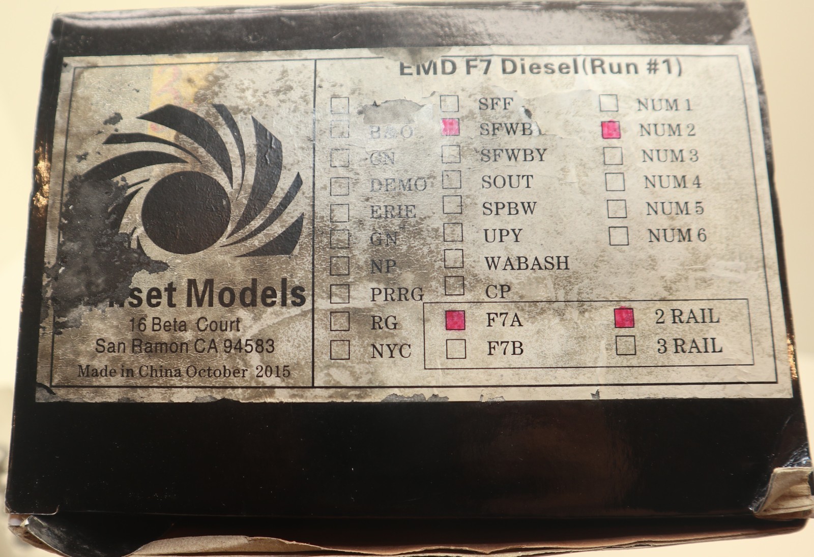 3rd Rail, 2-Rail O, #307, Santa Fe, F-7 PWR, Weathered, QSI/DCC, Run#1, C8 LN/OB