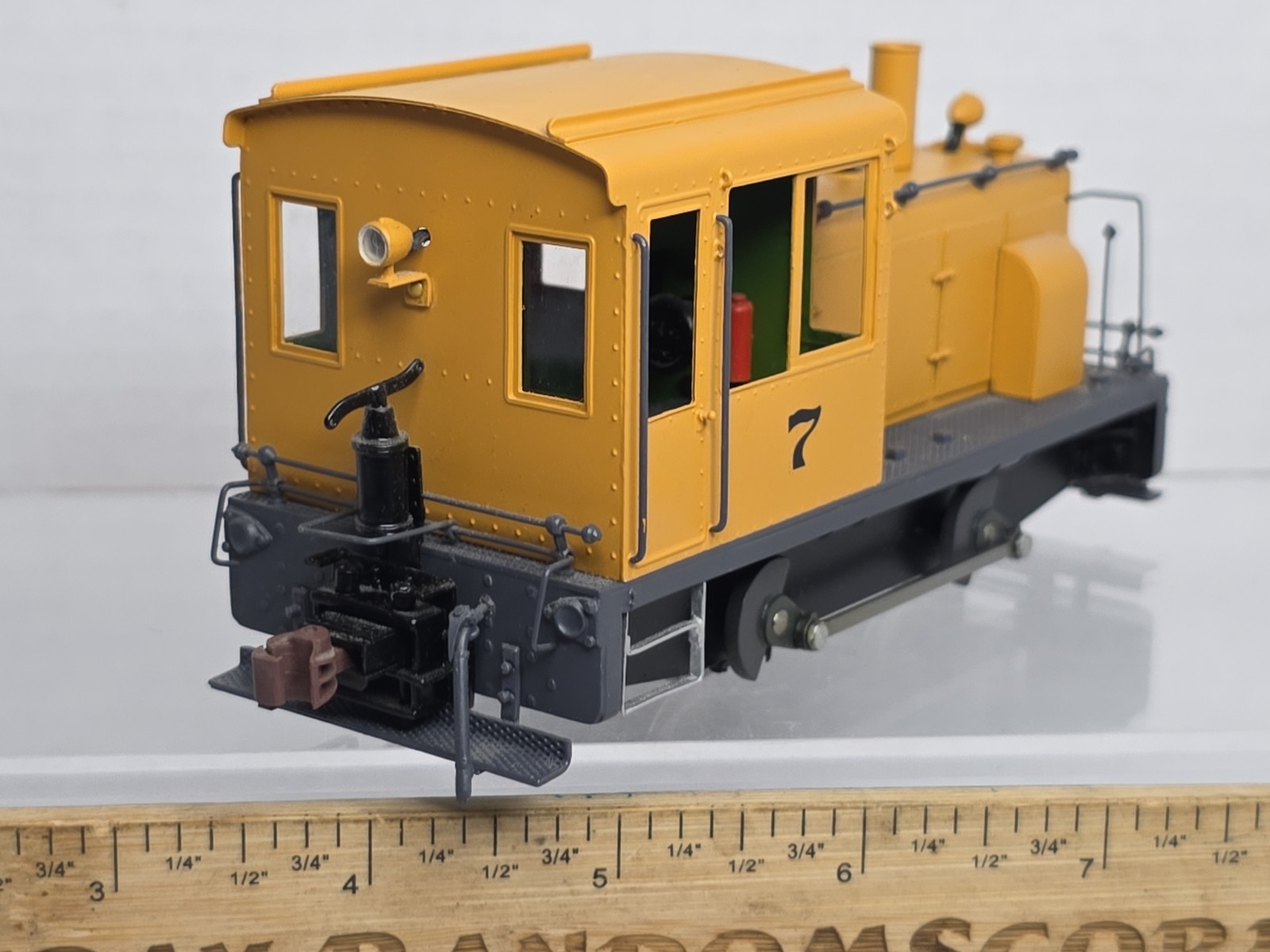 AMS On3 Scale Brass DC/DCC Sound Plymouth Diesel Switcher #7 Runs Well Ex/No Box
