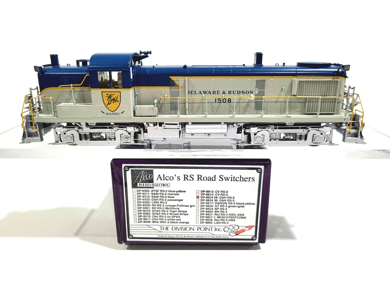 Division Point D&H Alco RS-3 Delaware & Hudson #1508 HO Brass Model #DP-8834.08