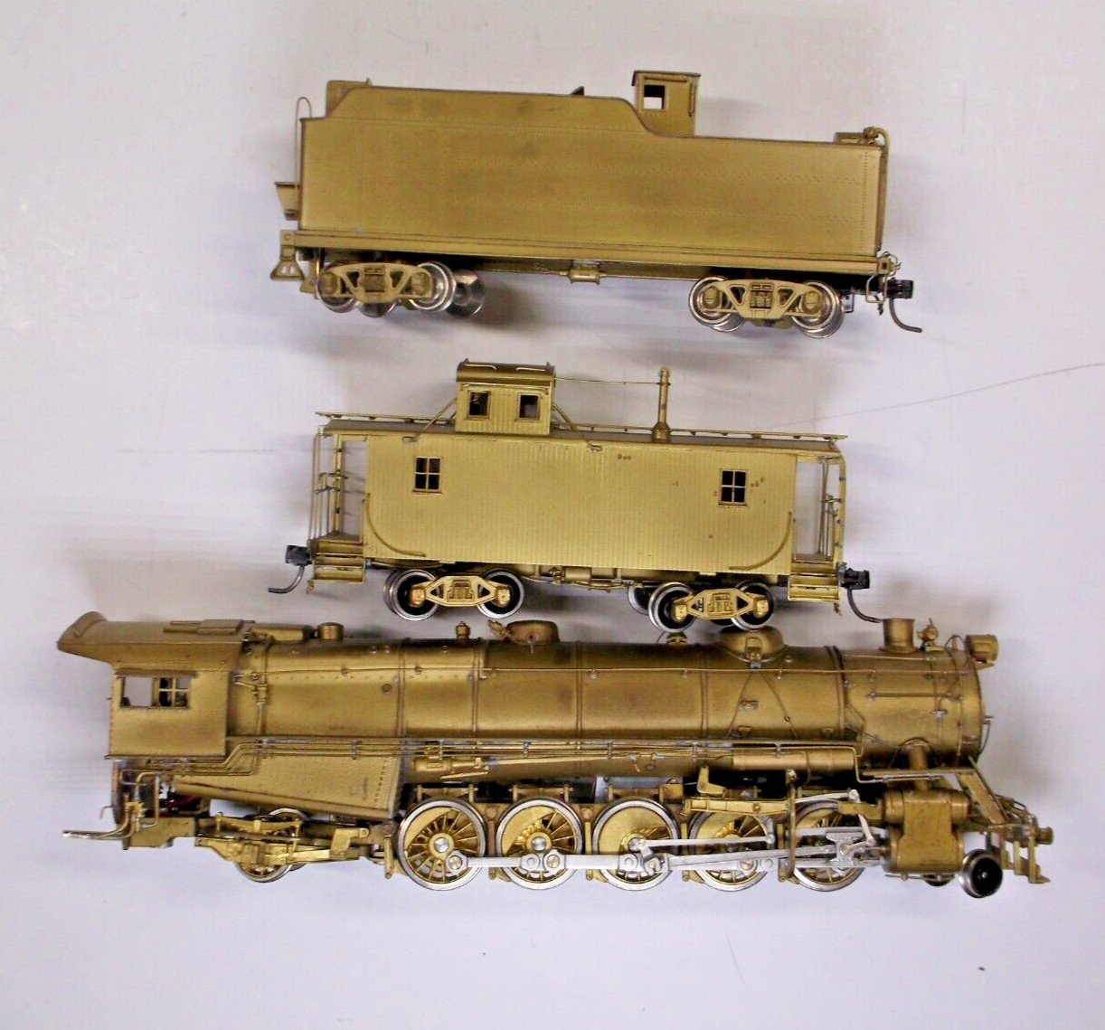 HO Westside Models Co. brass Penn RR N2SA 2-10-2 w/N6A caboose in OB (lot BB445)
