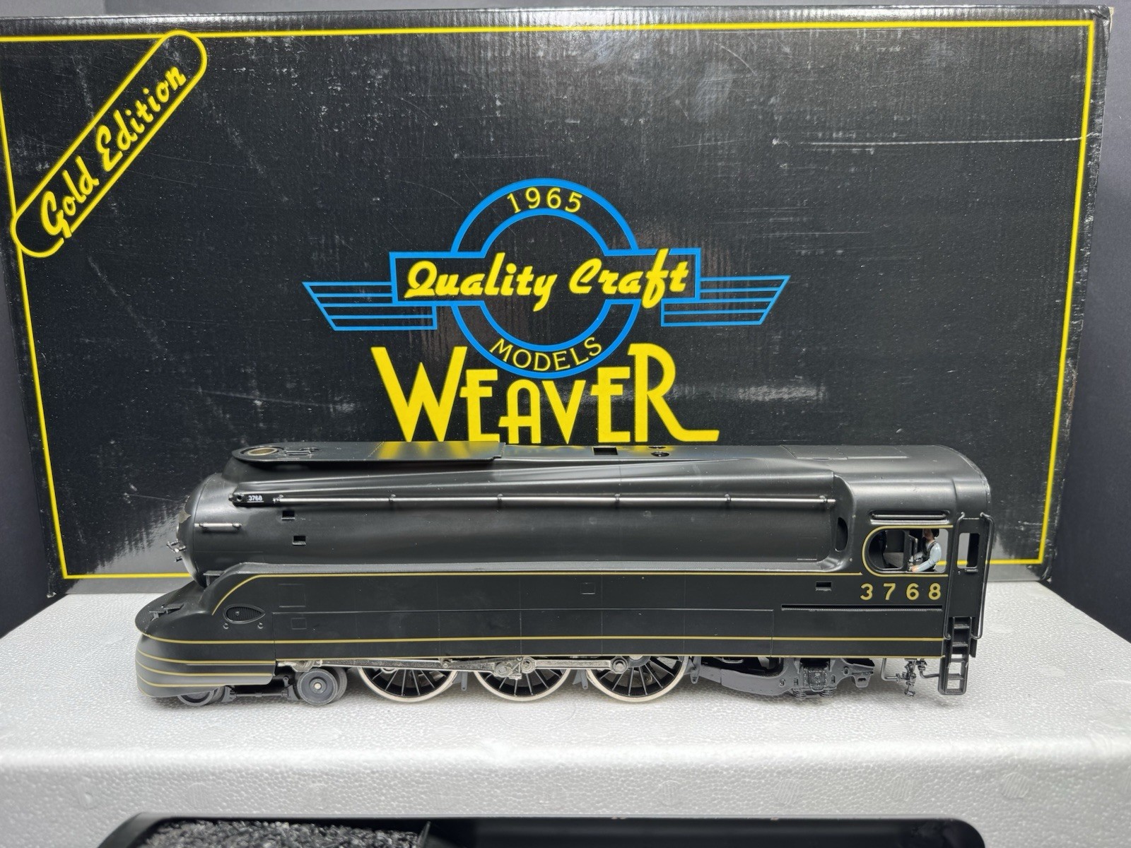 Weaver 3-rail brass Pennsylvania PRR Torpedo 4-6-2 Pacific steam engine #3768 EX