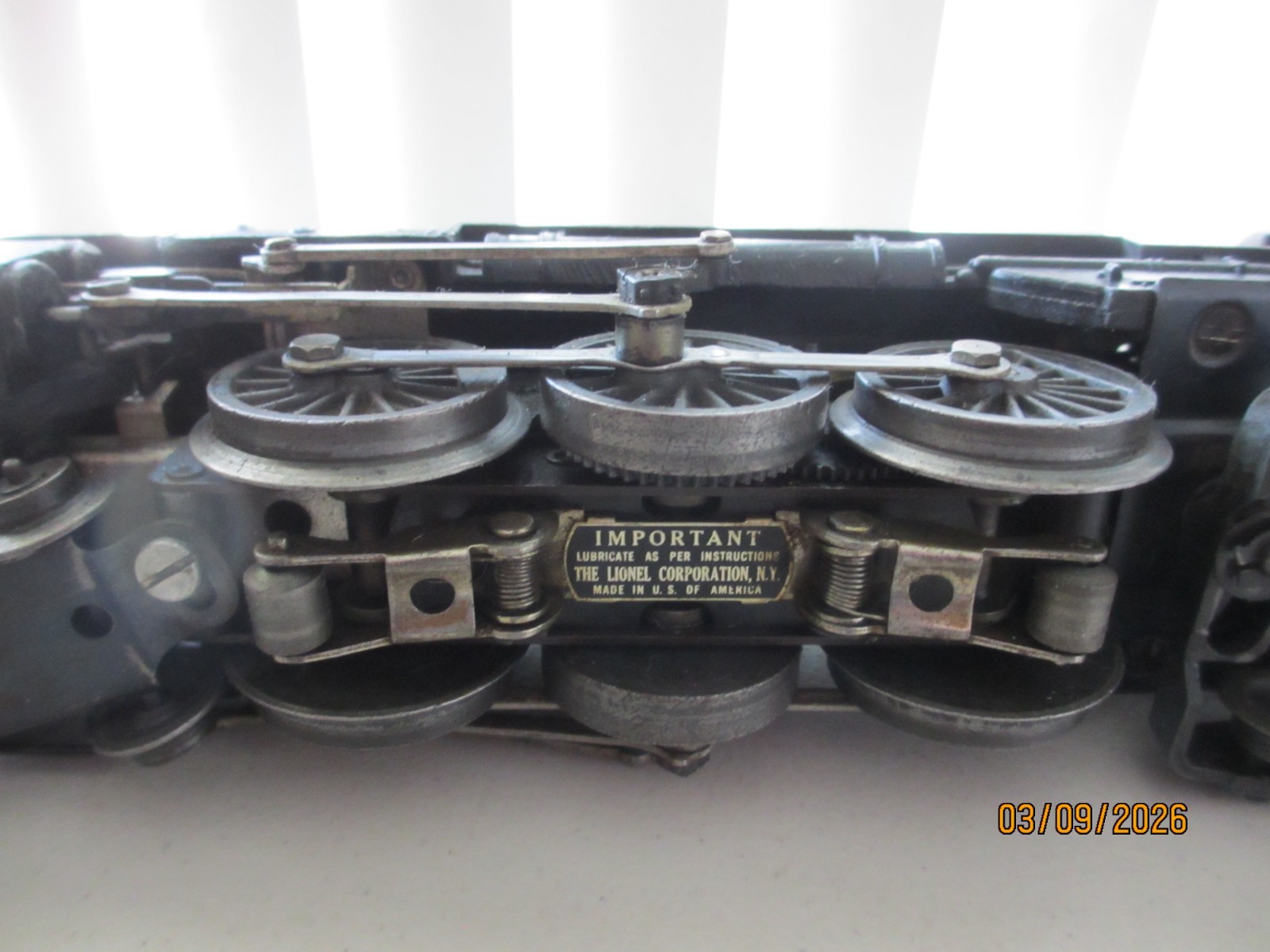 1952 LIONEL O GAUGE 2056 HUDSON STEAM LOCOMOTIVE WITH 2046W TENDER