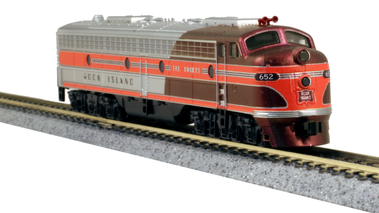 N Kato Kobo Custom 176-5365-KB1 Rock Island EMD E8A Diesel Locomotive #652