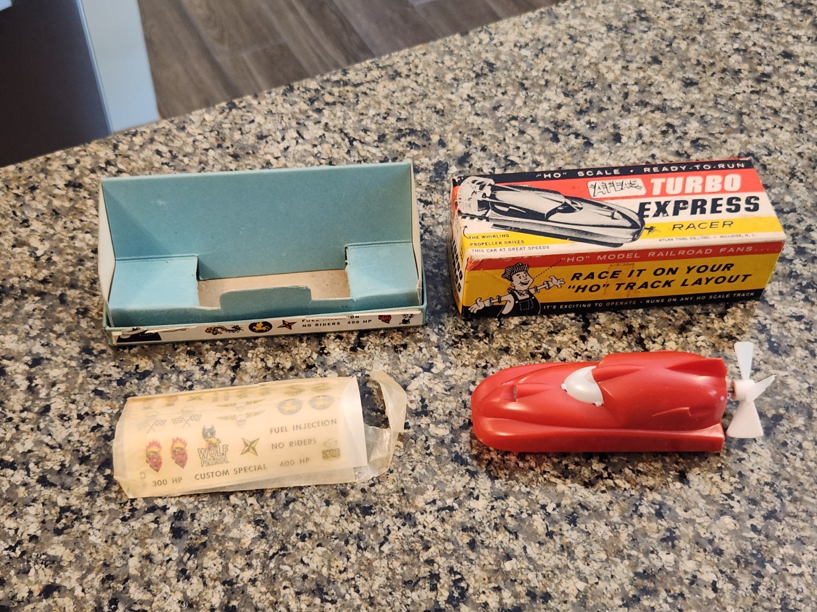 Vintage Rare HO 1957 Atlas Athearn Turbo Express Rails Racer w/ original Box