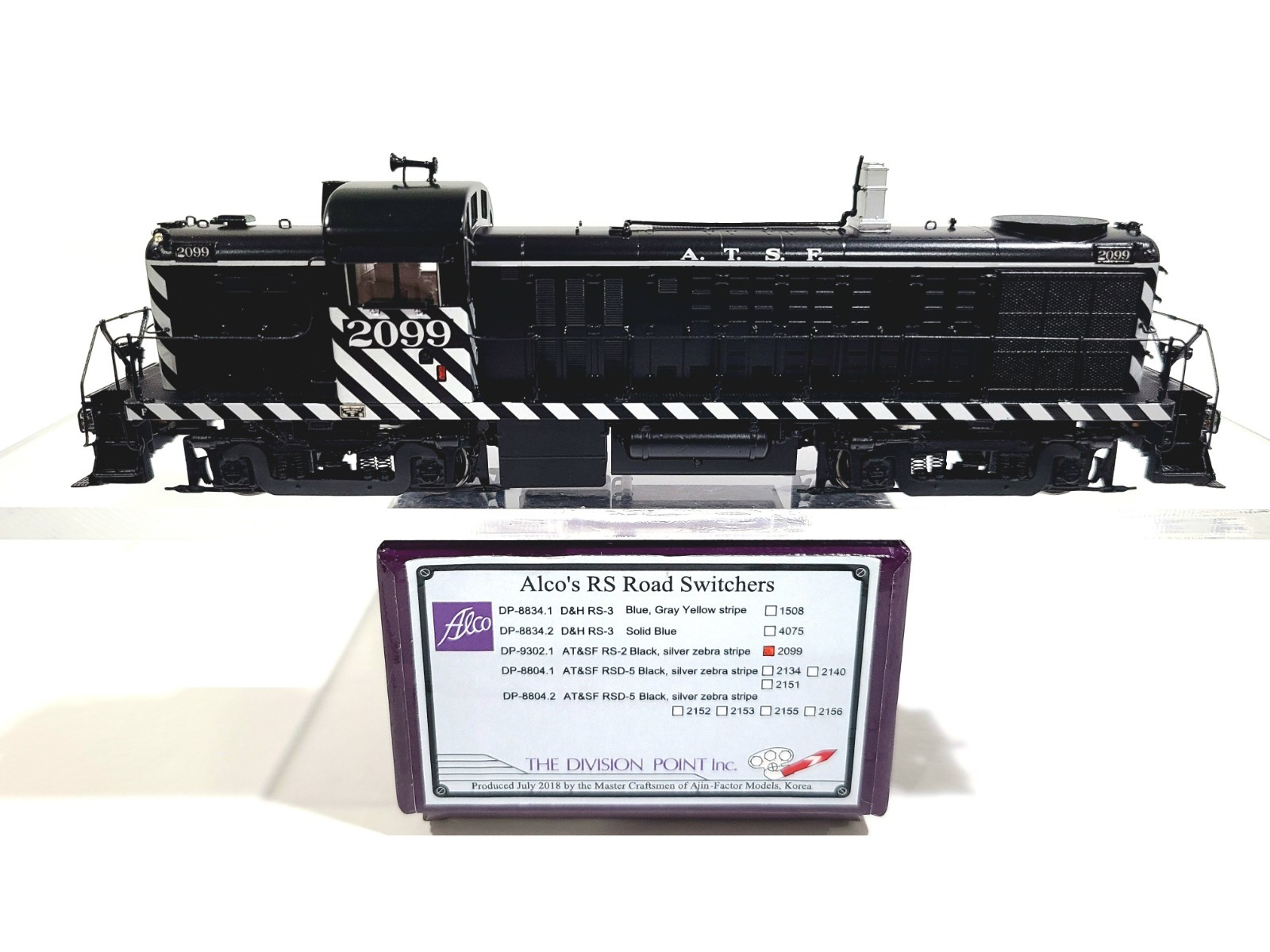 Division Point AT&SF Alco RS-2 Atchison Santa Fe #2099 HO Brass Model #DP-9302.1