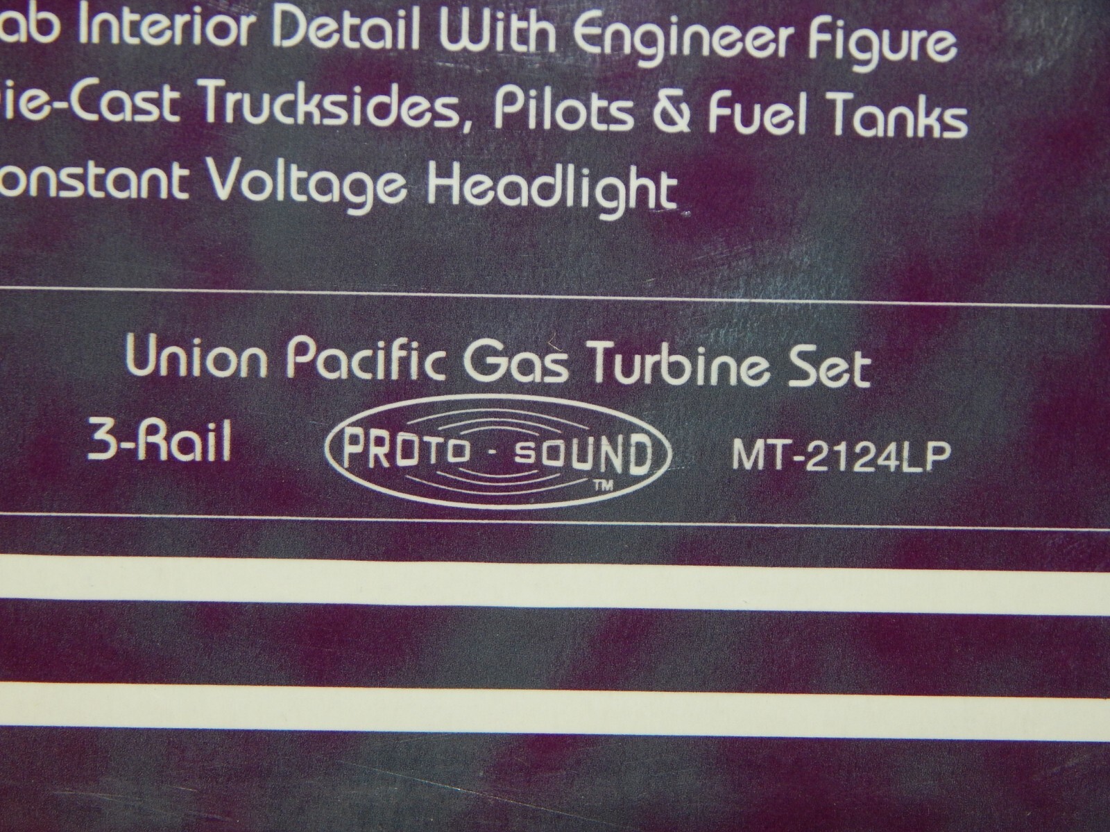 MTH MT-2124LP UNION PACIFIC GAS TURBINE DIESEL ENGINE SET LOOKS NIB O GAUGE LQQK