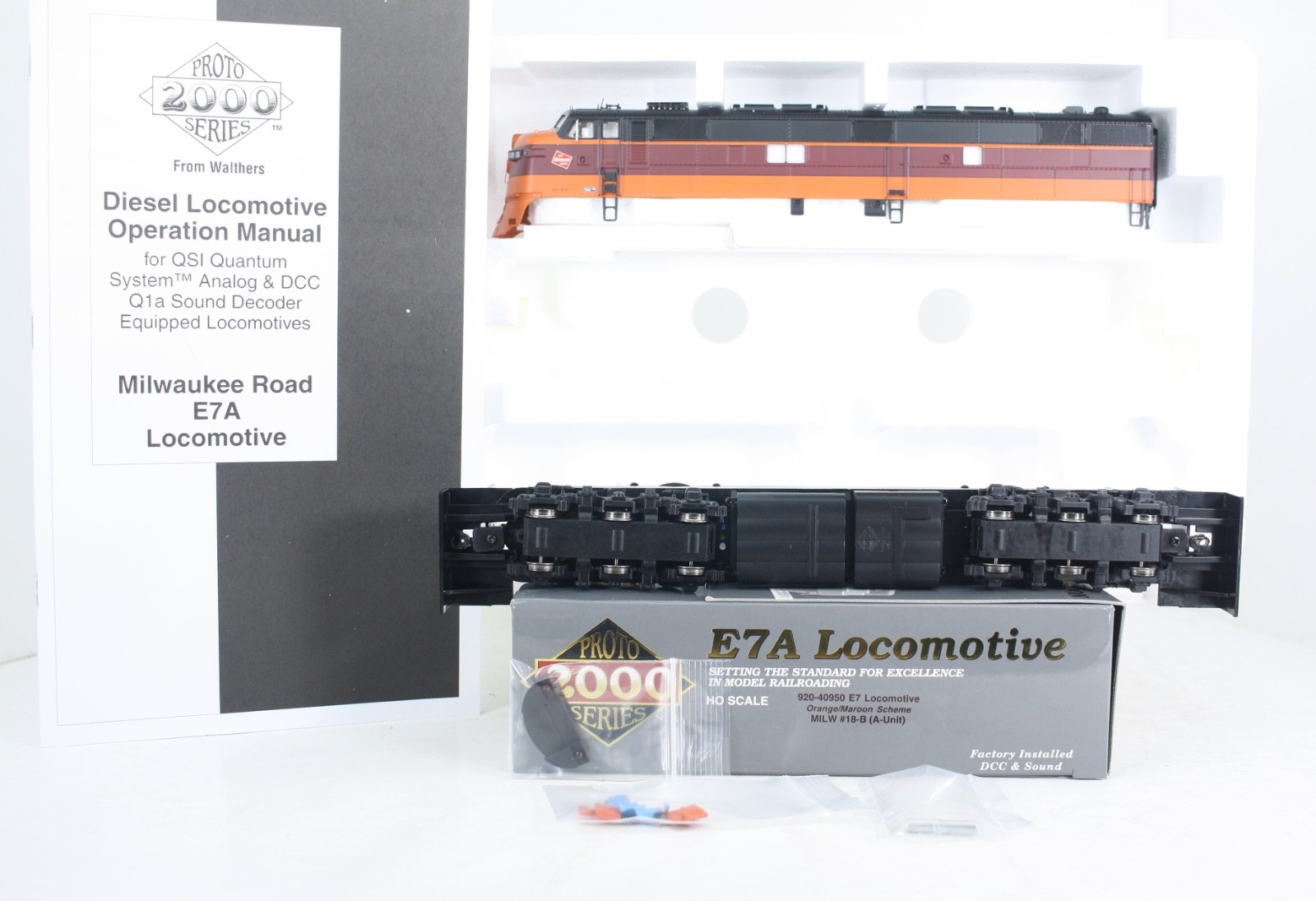 HO Walthers Proto 920-40950 Milwaukee Road E7 A/A Hiawatha DCC Tsunami Sound
