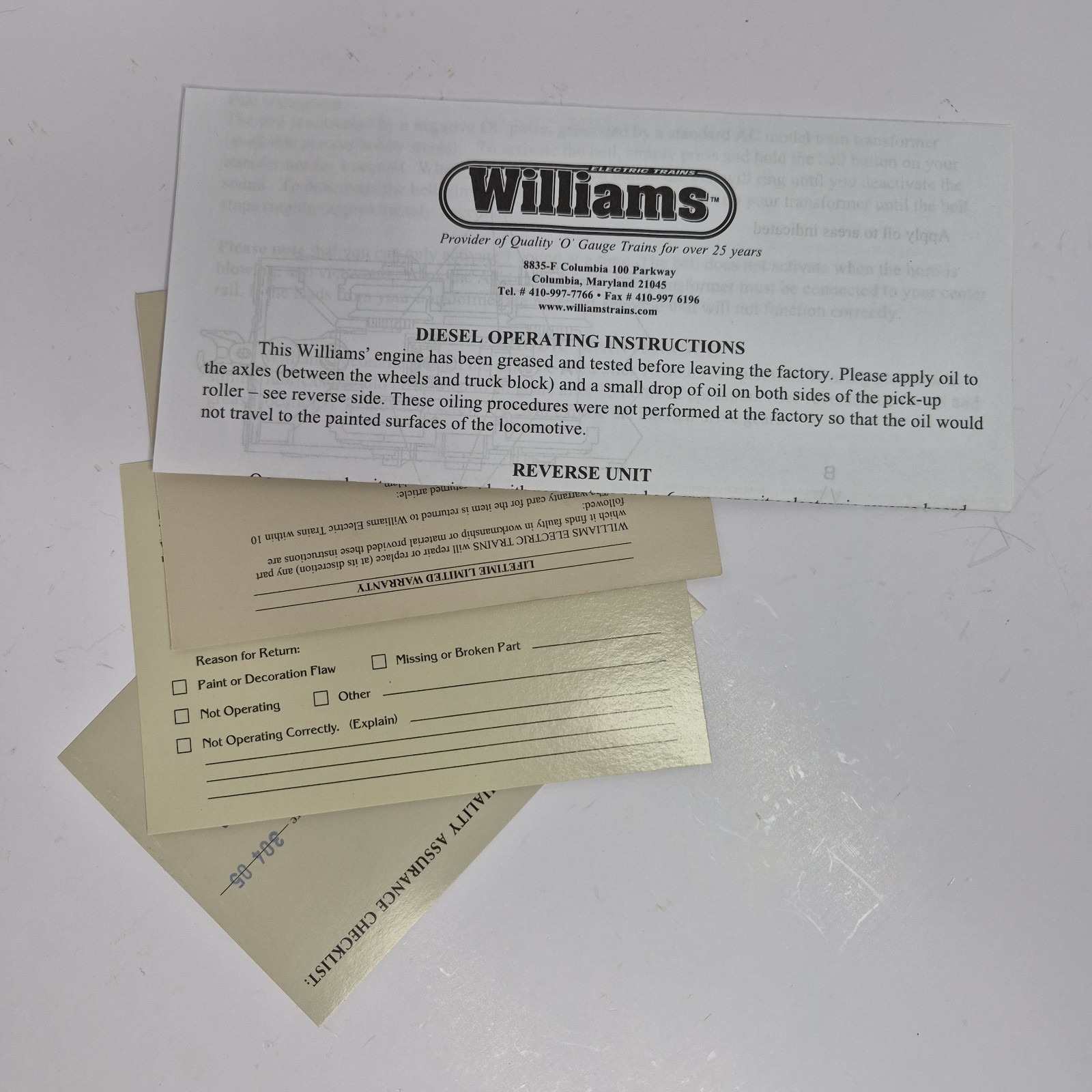 Williams O Gauge GP9 Atlantic Coast Line Locomotive Powered #175 ACL