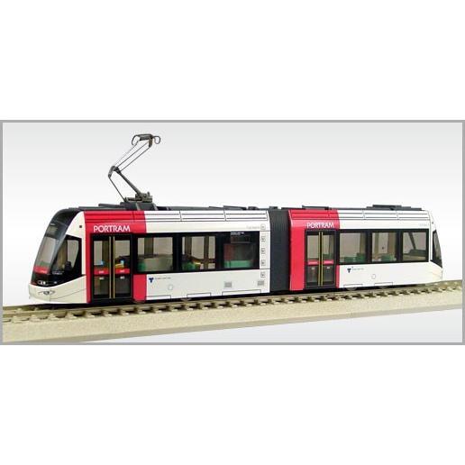 Endo HO Gauge Toyama Light Rail Tram Car TLR0600 Red NIB H0 Gauge 1/80