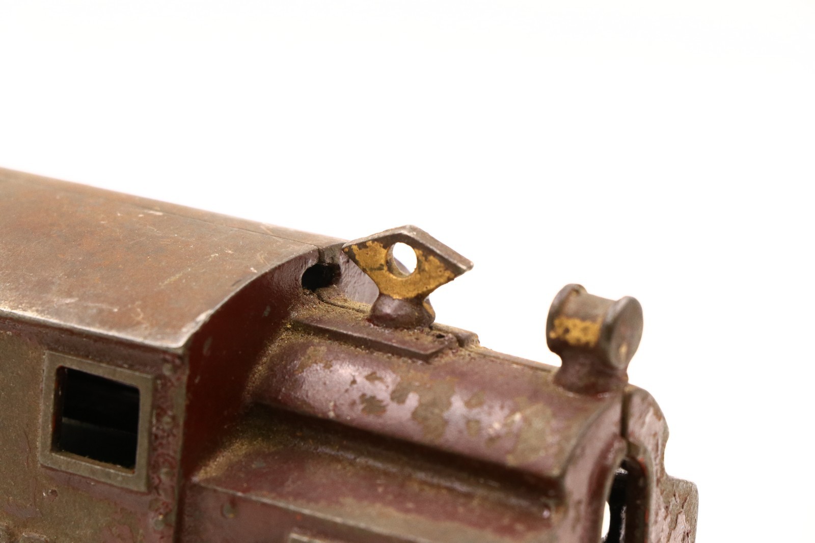 SCARCE Ives 3217 Prewar Cast Iron Locomotive Raised Letter Maroon/Red Accents