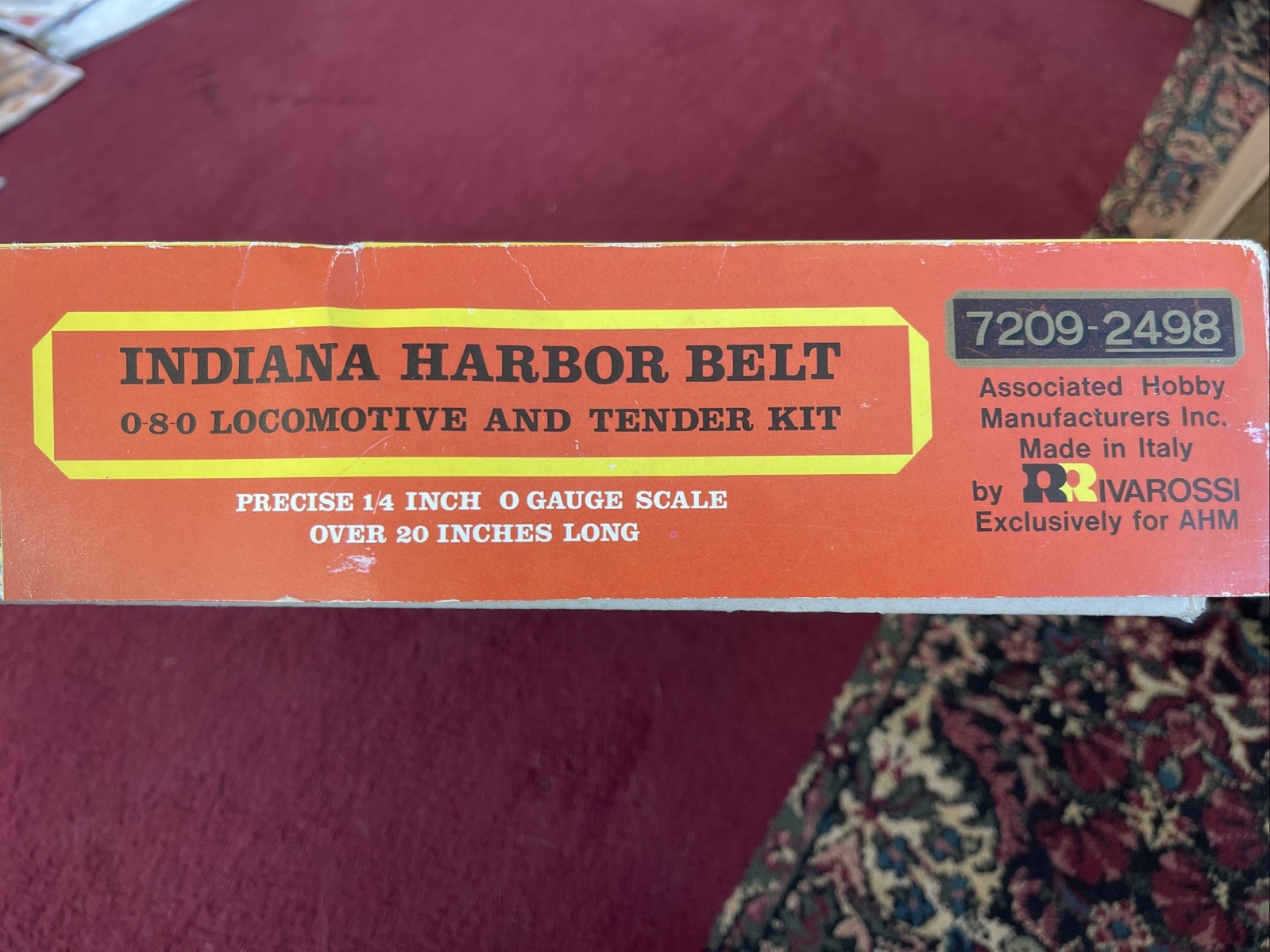 AHM 7209-2498 O/Precise 1/4 Inch Indiana Harbor Belt 0-8-0 Locomotive&Tender Kit