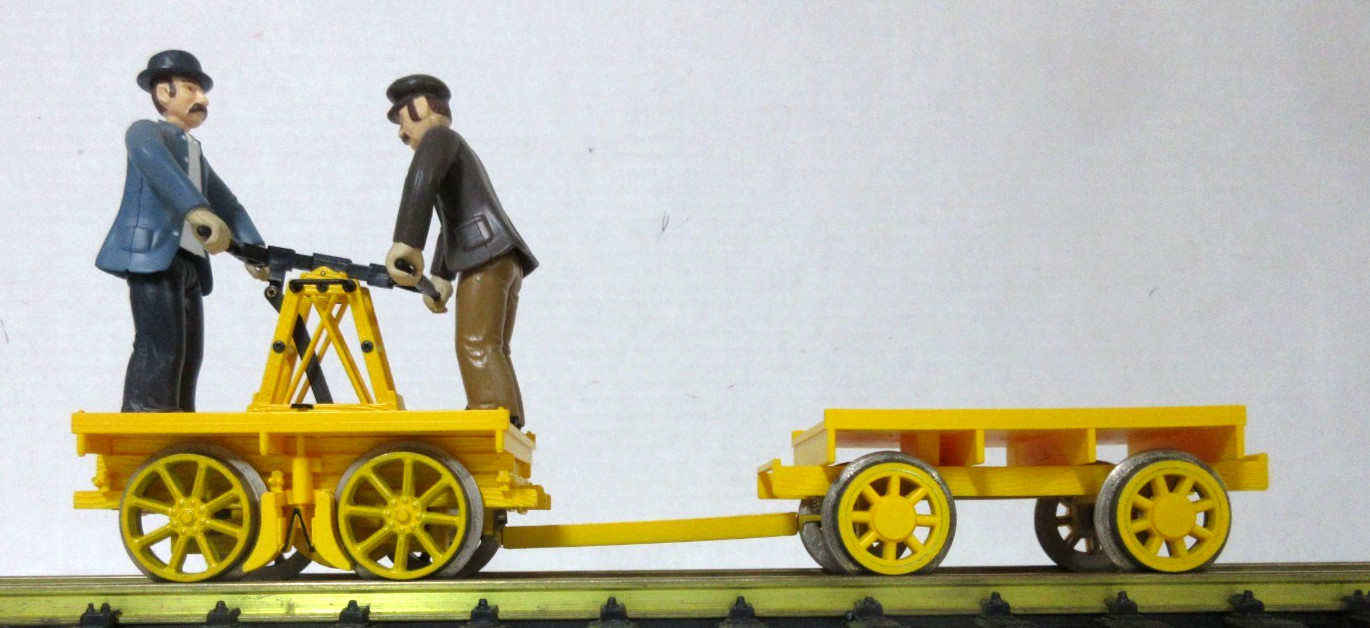 Bachmann Big Haulers G Scale Gandy Dancers Hand Car with Trailer #96201