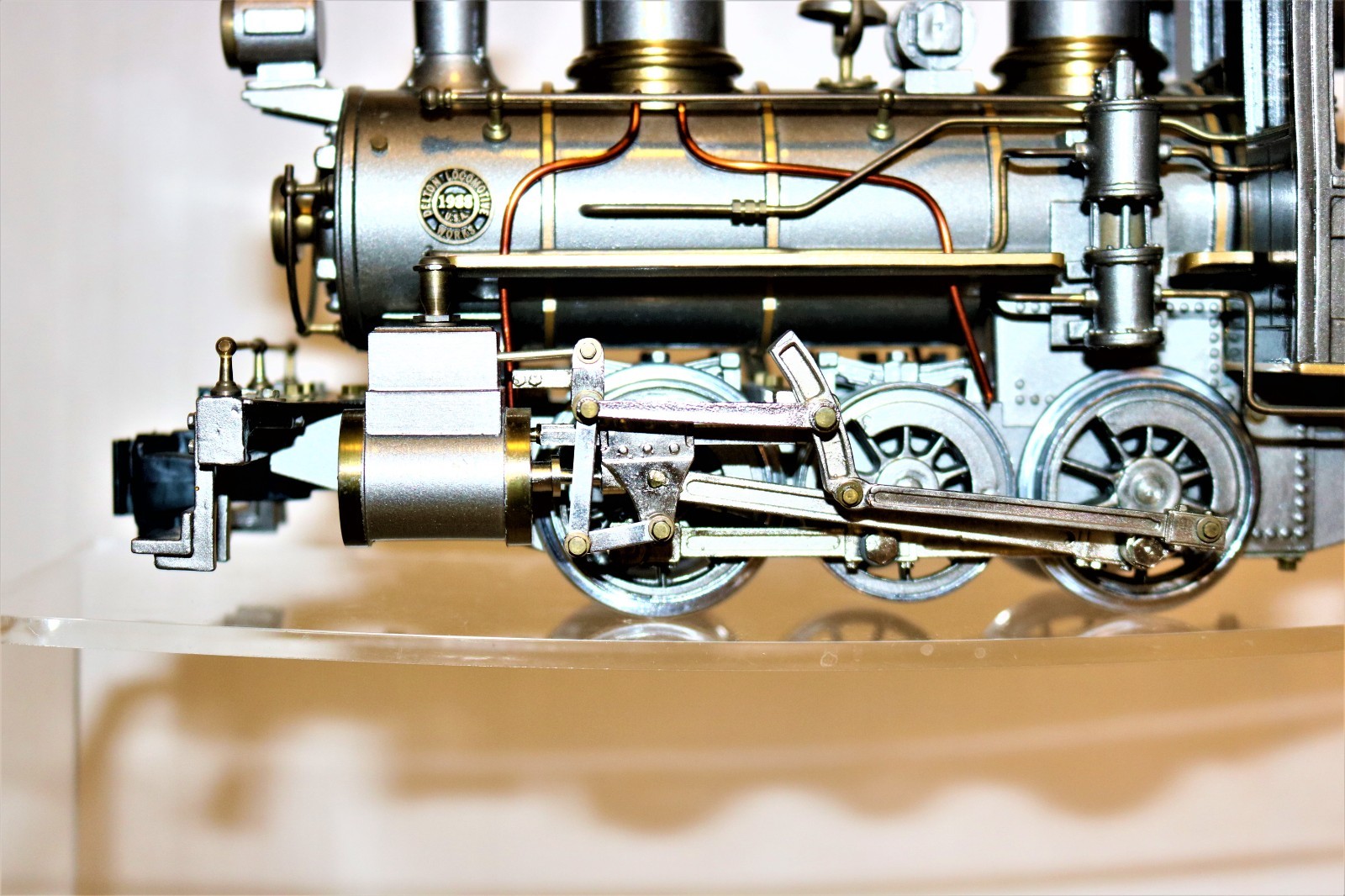 INCREDIBLE G scale Brass DELTON PENNSYLVANIA STAMPED STEEL GRAY 0-6-0 Ser #99