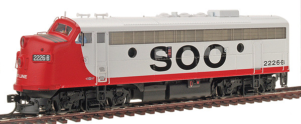 SOO LINE F7 – A unit w/MARS DCC / QUANTUM SOUND ” RED NOSE ” – HO Scale NEW OOP