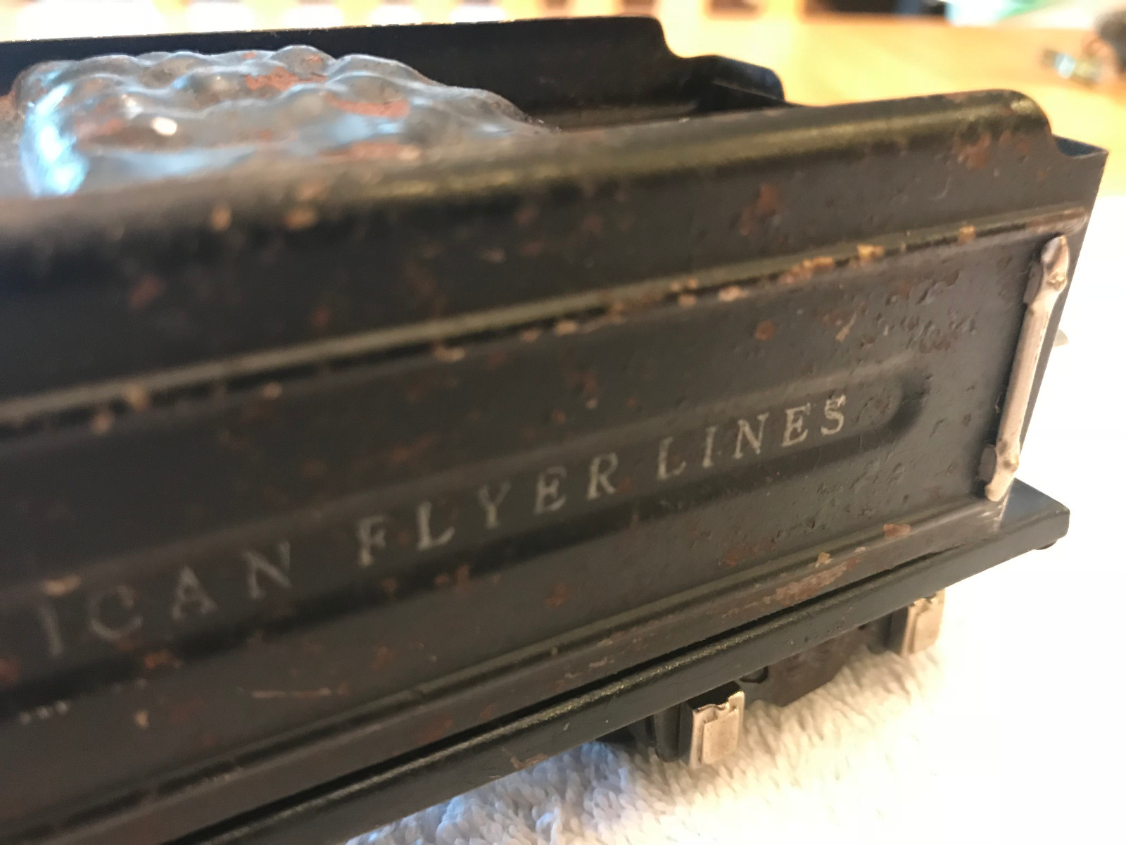 American Flyer Lines O Train 8 Wheel Black Coal Tender w/SILVER accents Lot J
