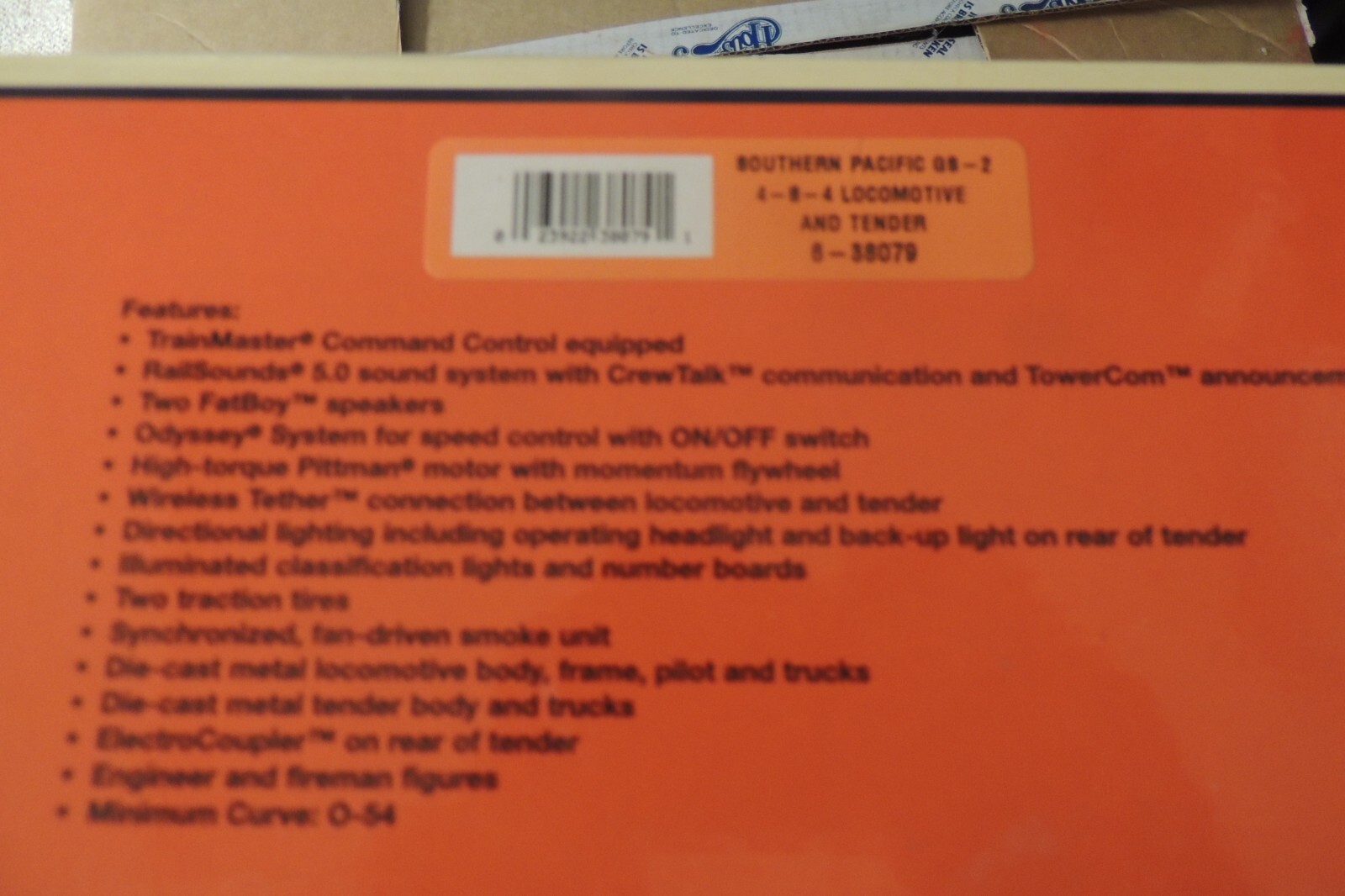 Lionel 6-38079 Southern Pacific “Daylight’ TMCC Scale 4-8-4 GS-2 #4410