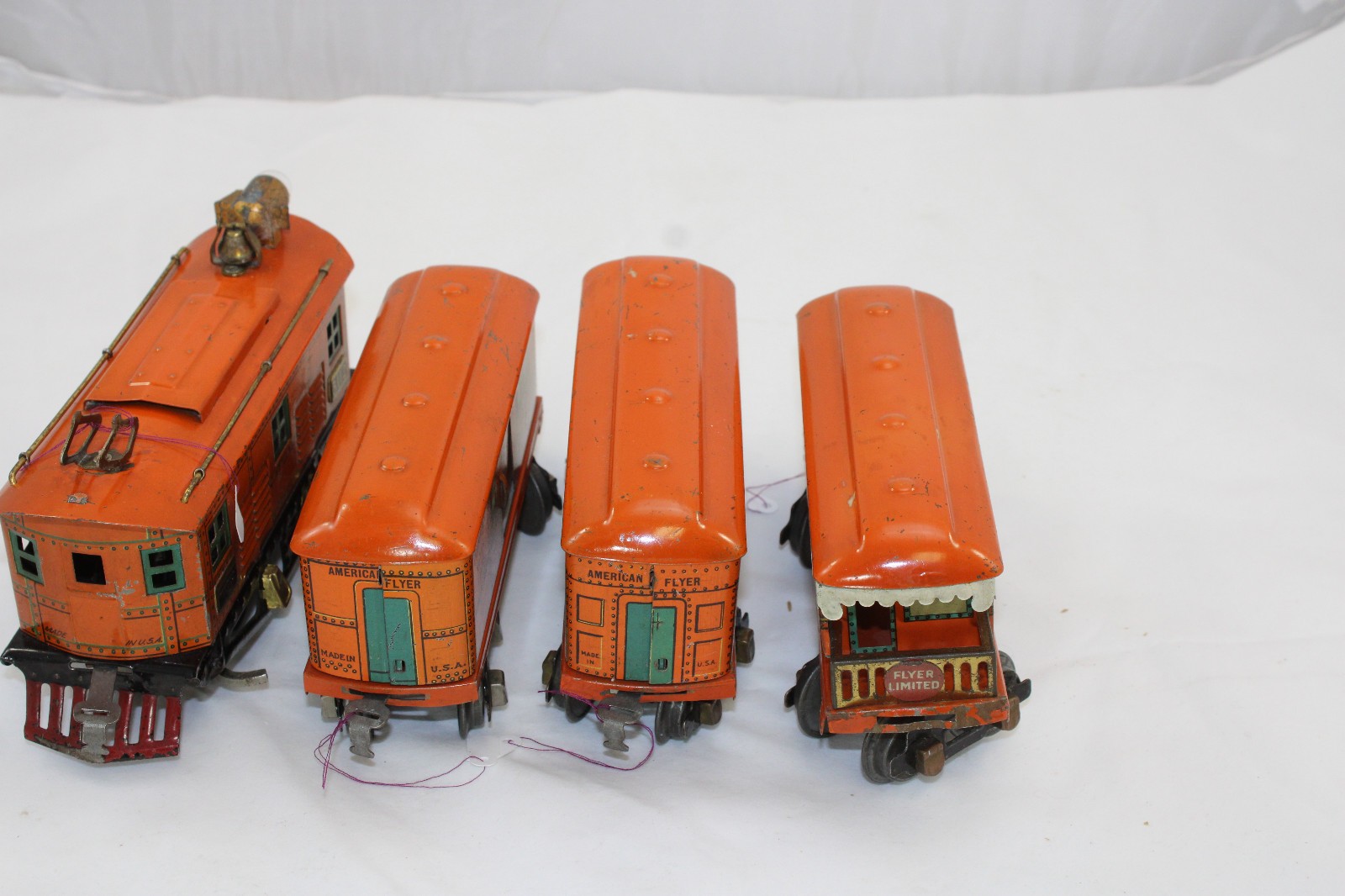 O Gauge – Pre-War American Flyer – Paul Revere Boxcab Set – Orange