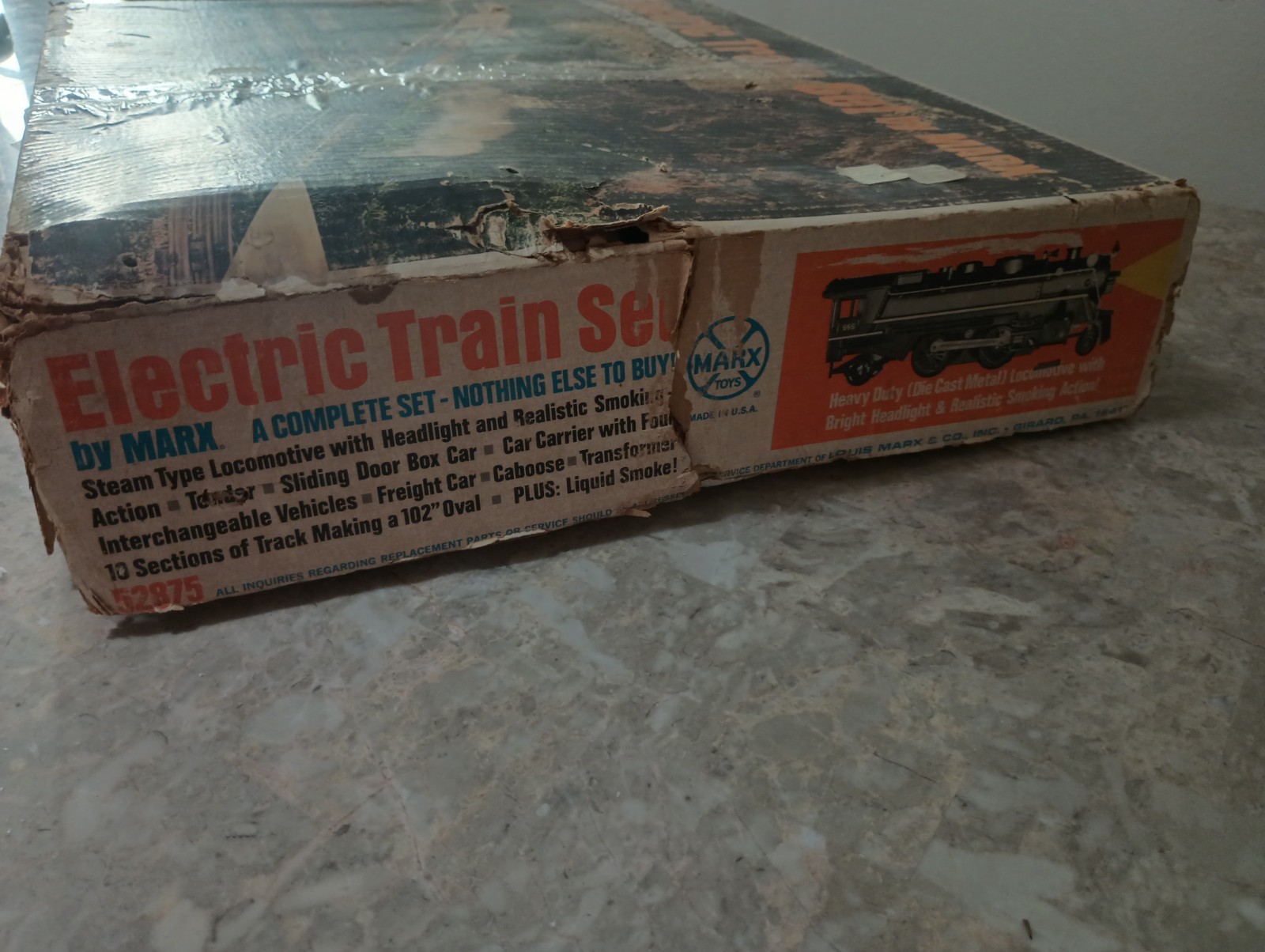 Vintage Marx 666 Steam Engine Train 52875 Set With Original Box (UNTESTED)