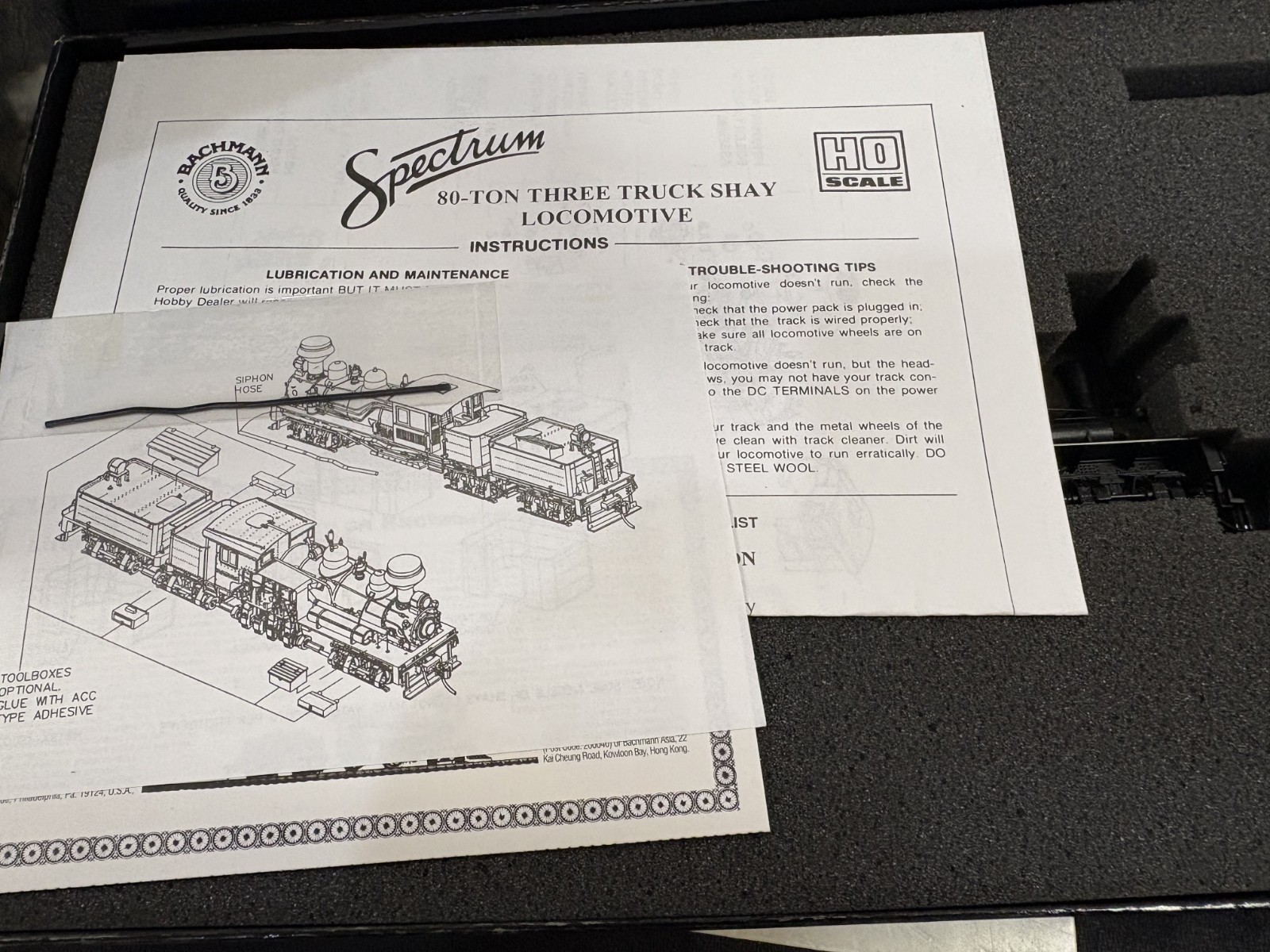 DC- HO Bachmann Spectrum 80 Ton Three Truck Shay Weyerhaeuser # 81905 NOS MINT