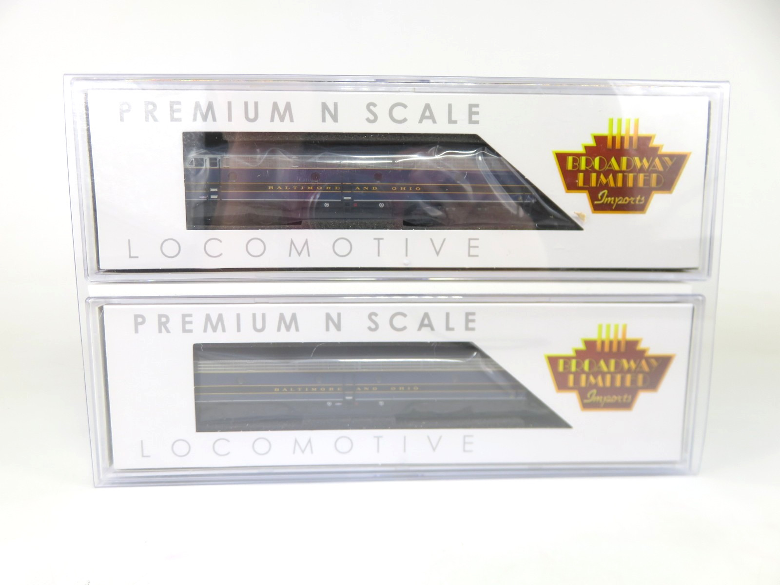 Broadway Limited 8813 N Scale Baltimore Ohio EMD E8A/B Locomotive Set DCC/Sound