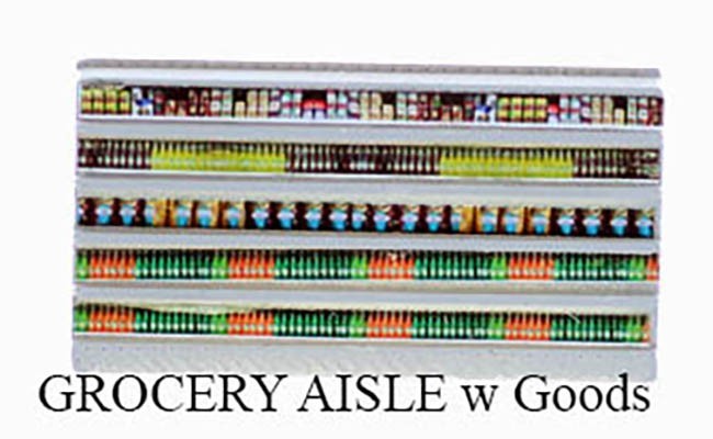 O Scale GROCERY Aisle Store Aisle detailed comes FINISHED 1/48 scale