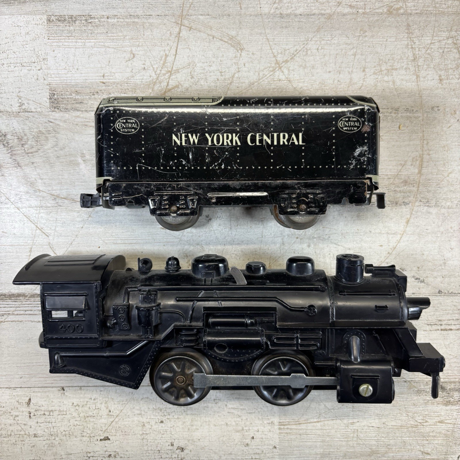 Marx 400 Wind Up Steam Locomotive w/ NYC 551 Tender O Gauge New York Central
